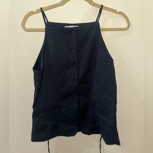 Abercrombie & Fitch Black Linen Tank Top